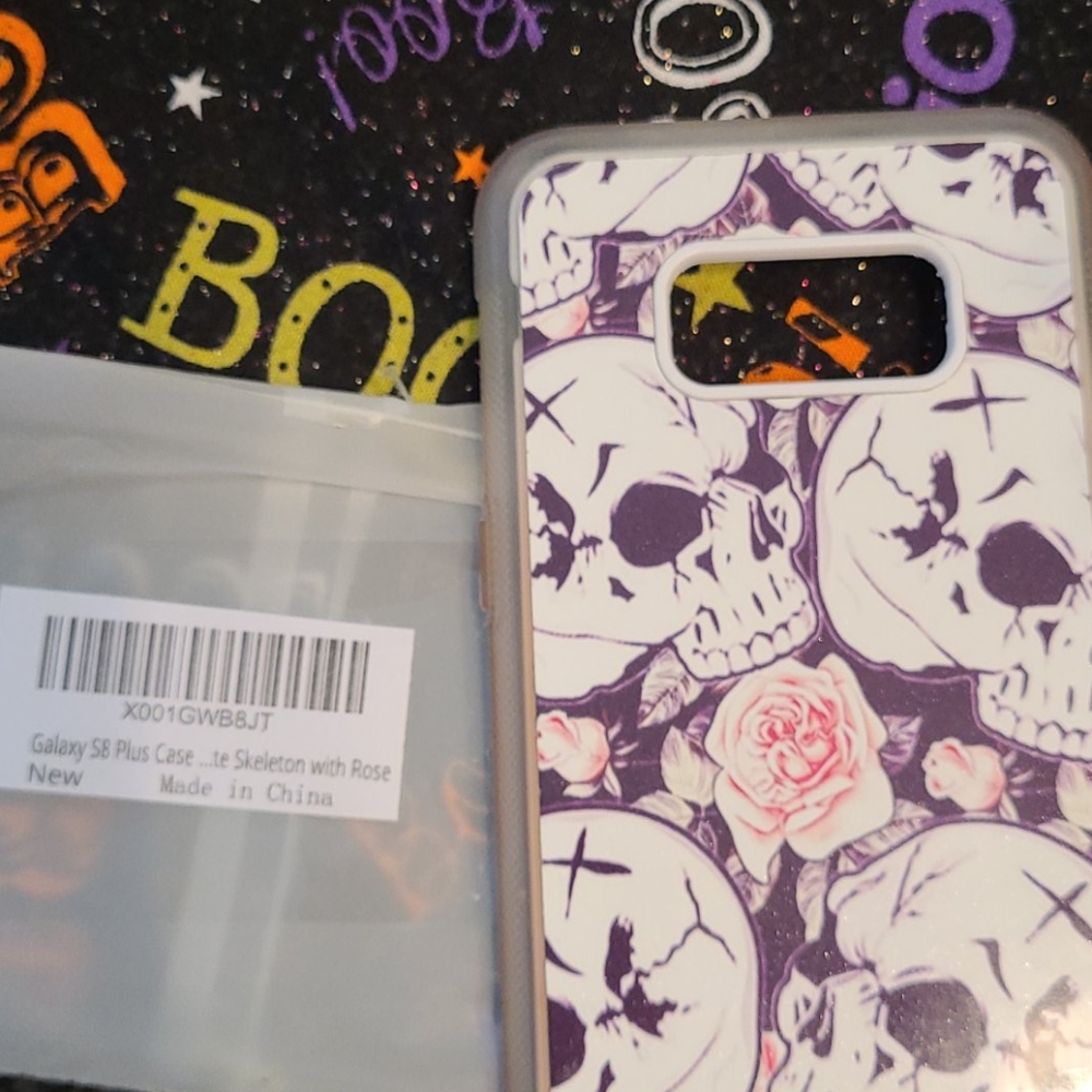 Samsung Galaxy S8 Plus Skeleton and Rose Case